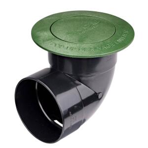 NDSPop-Up Drainage Emitter with Elbow for 4 in. Drain Pipes, Green Plastic (422G)