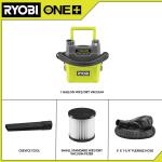 RYOBIONE+ 18V Cordless 1 Gal. Wet/Dry Vacuum (Tool Only) (PCL733B)