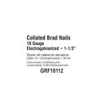 Grip-Rite1-1/2 in. x 18-Gauge Electrogalvanized Steel Brad Nails 5000 per Box (GRF18112)