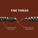 Grip-Rite#6 x 1-1/4 in. #2 Phillips Bugle Head Fine Thread Drywall Screws 1 lb. Box (114DWS1)