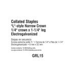 Grip-Rite 5000 per Box 1-1/4 in. x 18-Gauge Adhesive Collated Electrogalvanized L-Style Narrow Crown Staples