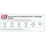 Grip-Rite 5000 per Box 1-1/4 in. x 18-Gauge Adhesive Collated Electrogalvanized L-Style Narrow Crown Staples