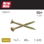 Grip-Rite#8 x 1-5/8 in. Star Drive Dual Flat Head Coarse Thread Construction Screws 1 lb. Box (158GCS1)