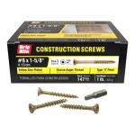 Grip-Rite#8 x 1-5/8 in. Star Drive Dual Flat Head Coarse Thread Construction Screws 1 lb. Box (158GCS1)