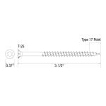 Grip-Rite#10 x 3-1/2 in. Star Drive Dual Flat Head Coarse Thread Construction Screws 5 lb. Box (312GCS5)