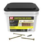 Grip-Rite#9 x 3 in. Star Drive Dual Flat Head Coarse Construction Screws 25 lb. Box (3GCS25BK)