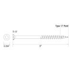 Grip-Rite#9 x 3 in. Star Drive Dual Flat Head Coarse Construction Screws 25 lb. Box (3GCS25BK)