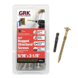 GRK Fasteners5/16 in. x 3-1/8 in. Star Drive Washer Head Rugged Structural Wood Screw (45-Pack) (112221)