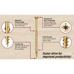 GRK Fasteners#9 x 2-1/2 in. Star Drive Torx Bugle Head R4 Multi-Purpose Wood Screw (100-per Pack) (103101)