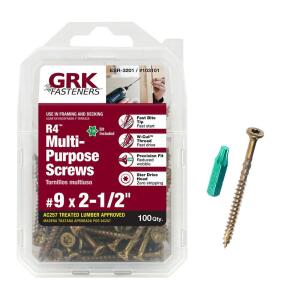 GRK Fasteners#9 x 2-1/2 in. Star Drive Torx Bugle Head R4 Multi-Purpose Wood Screw (100-per Pack) (103101)