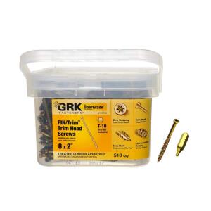 GRK Fasteners#8 x 2 in. Star Drive Trim Finishing Head Screw (510-Per Pack) (116728)