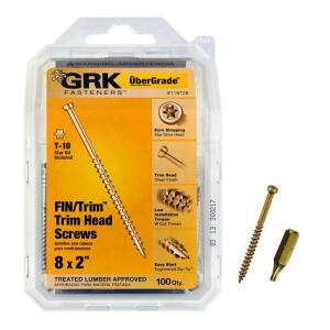 GRK Fasteners#8 x 2 in. Star Drive Trim-Head Finish Screw (100-per Pack) (119728)