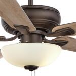 Hampton BayRothley II 52 in. Indoor LED Bronze Ceiling Fan with Light Kit, Downrod, Reversible Motor and Reversible Blades (52051)