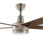 Hampton Bay Fanelee 54 in. White Color Changing LED Brushed Nickel Smart Ceiling Fan 52133