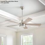 Hampton Bay Fanelee 54 in. White Color Changing LED Brushed Nickel Smart Ceiling Fan 52133