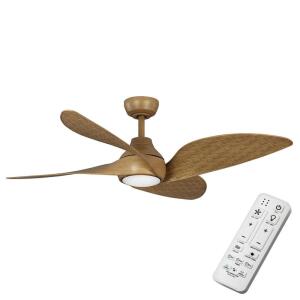 Hampton BayFernbrooke 52 in. Indoor/Outdoor Brown Oak Ceiling Fan with Adjustable White Integrated LED and Remote Control (59065)