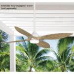 Hampton BayMelba 54 in. Indoor/Outdoor Matte White Ceiling Fan with Remote and White Color Changing Integrated LED (59068)