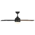 Hampton Bay Morland 52 in. Smart Indoor/Covered Outdoor Matte Black Ceiling Fan with Remote and Integrated LED