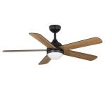 Hampton Bay Morland 52 in. Smart Indoor/Covered Outdoor Matte Black Ceiling Fan with Remote and Integrated LED