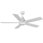 Hampton BayNevali 52 in. White Color Changing LED Indoor Matte White Ceiling Fan with Light and Remote Included (92394)