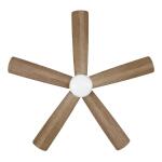 Hampton BayNevali 52 in. White Color Changing LED Indoor Matte White Ceiling Fan with Light and Remote Included (92394)