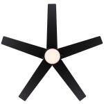 Hampton BayMena 44 in. LED Indoor/Outdoor Matte Black Ceiling Fan with Light Kit and Reversible Blades Included (92404)