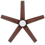 Hampton BayMena 44 in. LED Indoor/Outdoor Matte Black Ceiling Fan with Light Kit and Reversible Blades Included (92404)