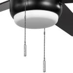 Hampton BayMena 44 in. LED Indoor/Outdoor Matte Black Ceiling Fan with Light Kit and Reversible Blades Included (92404)