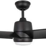 Hampton BayMena 54 in. White Color Changing Integrated LED Indoor/Outdoor Matte Black Ceiling Fan with Light Kit and Remote Control (99919)