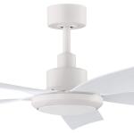 Hampton BayAmaia 56 in. Indoor/Outdoor Coastal Grade DC Motor Matte White Ceiling Fan with Adjustable White LED and Remote Included (N3251L-MWH)