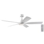 Hampton BayAmaia 56 in. Indoor/Outdoor Coastal Grade DC Motor Matte White Ceiling Fan with Adjustable White LED and Remote Included (N3251L-MWH)