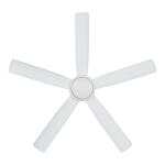 Hampton BayAmaia 56 in. Indoor/Outdoor Coastal Grade DC Motor Matte White Ceiling Fan with Adjustable White LED and Remote Included (N3251L-MWH)