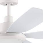 Hampton BayAmaia 56 in. Indoor/Outdoor Coastal Grade DC Motor Matte White Ceiling Fan with Adjustable White LED and Remote Included (N3251L-MWH)