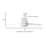 Hampton BayCaprice 52 in. Integrated LED Indoor Matte White Ceiling Fan with Light Kit and Remote Control (SW19151R MWH)