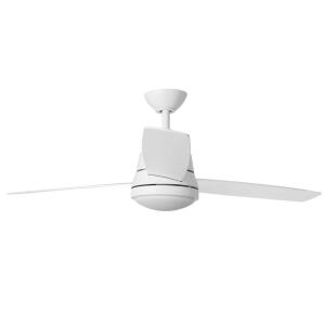 Hampton BayCaprice 52 in. Integrated LED Indoor Matte White Ceiling Fan with Light Kit and Remote Control (SW19151R MWH)