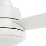 Hampton BayCaprice 52 in. Integrated LED Indoor Matte White Ceiling Fan with Light Kit and Remote Control (SW19151R MWH)