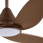 Hampton BayBrigo 48 in. Indoor/Outdoor Flat Bronze Modern Ceiling Fan witth Color Changing LED and Remote Control (SW23088 FB)