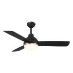 Hampton BayBlaketon 46 in. Indoor/Covered Outdoor Matte Black Modern Ceiling Fan with Integrated LED and Remote Control (SW23096 MBK)