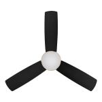 Hampton BayBlaketon 46 in. Indoor/Covered Outdoor Matte Black Modern Ceiling Fan with Integrated LED and Remote Control (SW23096 MBK)