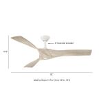 Hampton BayBlair 52 in. Indoor/Outdoor White Ceiling Fan with Natural and Warm White Blades (34776-HBUW)