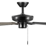 Hampton BayBayfield 52 in. Indoor Matte Black Dry Rated Downrod Ceiling Fan with 5 Reversible Blades (52193)