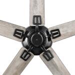 Hampton BayBayfield 52 in. Indoor Matte Black Dry Rated Downrod Ceiling Fan with 5 Reversible Blades (52193)