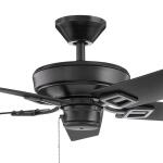 Hampton BayBayfield 52 in. Indoor Matte Black Dry Rated Downrod Ceiling Fan with 5 Reversible Blades (52193)