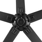 Hampton BayBayfield 52 in. Indoor Matte Black Dry Rated Downrod Ceiling Fan with 5 Reversible Blades (52193)