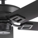 Hampton BayBayfield 52 in. Indoor Matte Black Dry Rated Downrod Ceiling Fan with 5 Reversible Blades (52193)