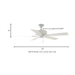 Hampton BayBarrow Island 52 in. Indoor/Outdoor Wet Rated White Ceiling fan (YG529-WH)