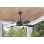 Hampton BayGazebo III 52 in. Indoor/Outdoor Wet Rated Natural Iron Ceiling Fan with LED Bulbs Included (YG836A-NI)