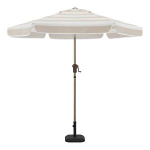 Hampton Bay 7.5 ft. Outdoor Patio Umbrella in Tan with Steel and Aluminum Market Crank and Tilt (UTS11502A-ST1)