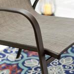 Hampton Bay Mix and Match Stackable Steel Sling Outdoor Patio Dining Chair in Riverbed Taupe, Brown(FCS00015J-RB)