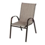 Hampton Bay Mix and Match Stackable Steel Sling Outdoor Patio Dining Chair in Riverbed Taupe, Brown(FCS00015J-RB)